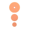Полировальный круг комплект полутвердый антиголограммный 75мм/54мм/34мморанж